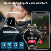 1.85" Ultra HD Smartwatch GPS Bluetooth Call Health Monitoring Watch Gym Gift