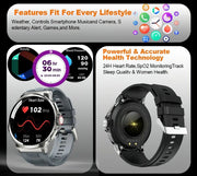 1.85" Ultra HD Smartwatch GPS Bluetooth Call Health Monitoring Watch Gym Gift